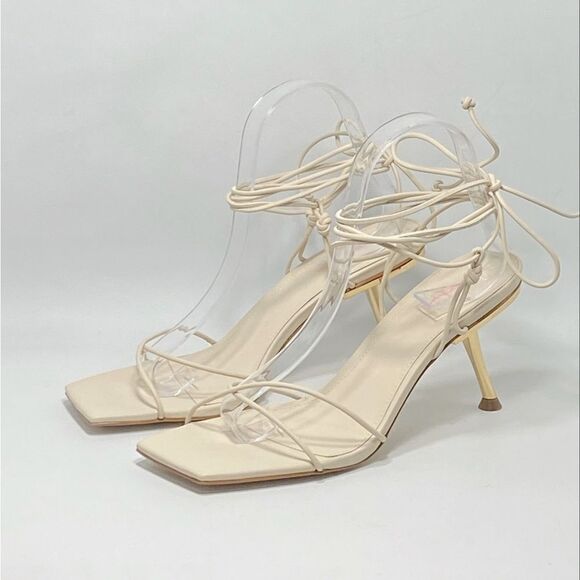 Cult Gaia Sanam Leather Lace-Up Sandals size 39.5 - Picture 3 of 12